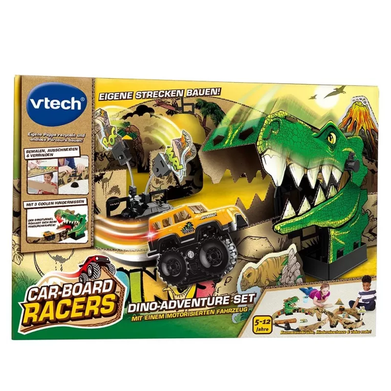 Speelgoed-racebaanset VTech Car-Board Racers Dino Adventure Set, baan