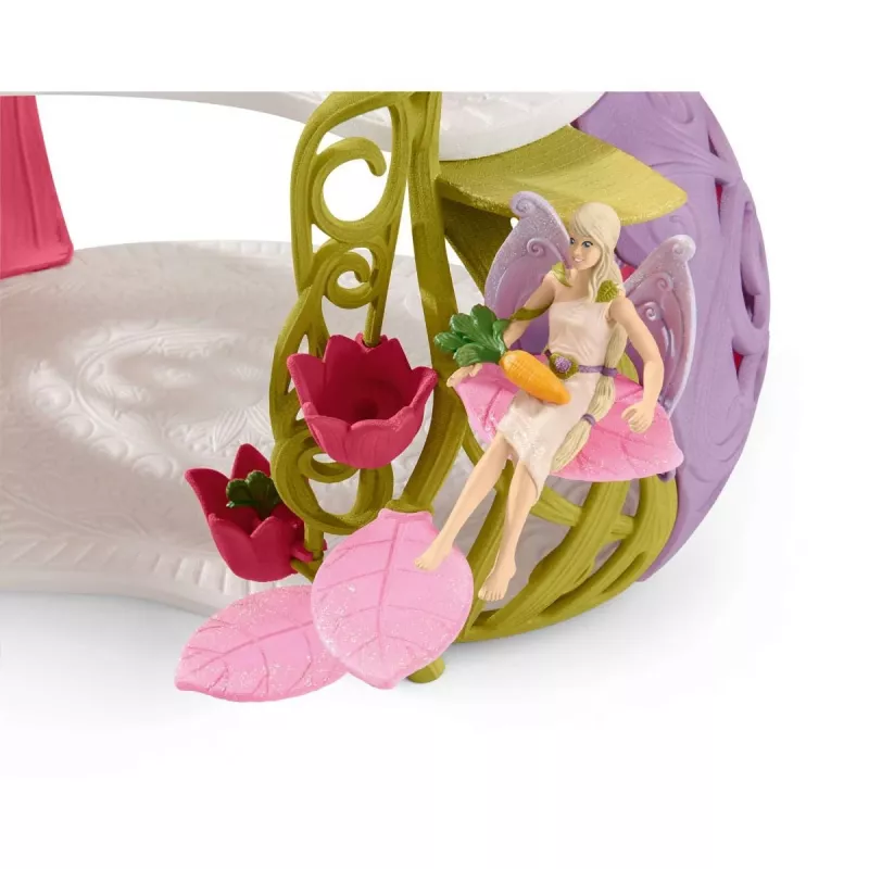 schleich BAYALA Glinsterend bloemenhuis met eenhoorns, meer en stal