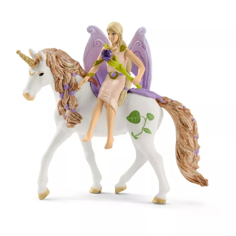 schleich BAYALA Glinsterend bloemenhuis met eenhoorns, meer en stal