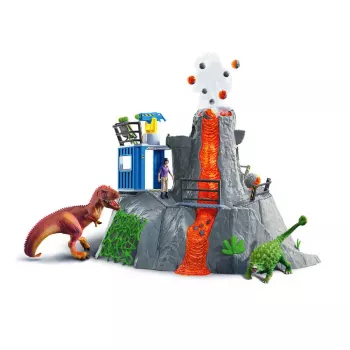 Schleich dinosaurus vulkaan-expeditiebasiskamp veelkleurig 42564