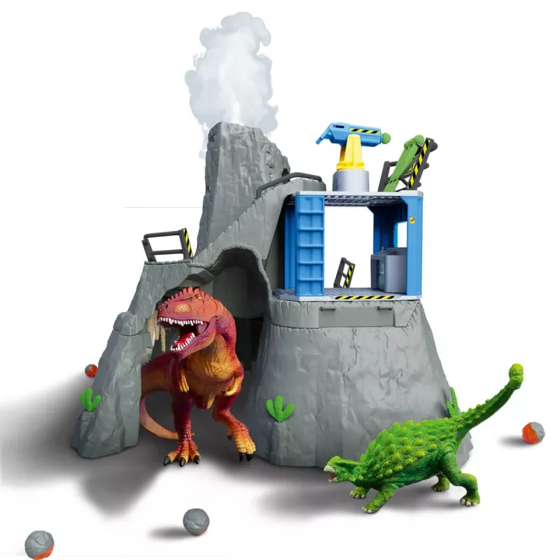 Schleich dinosaurus vulkaan-expeditiebasiskamp veelkleurig 42564