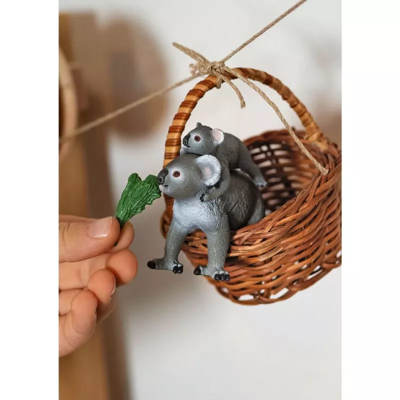 Schleich WILD LIFE Koala-moeder met baby 42566 groengrijs