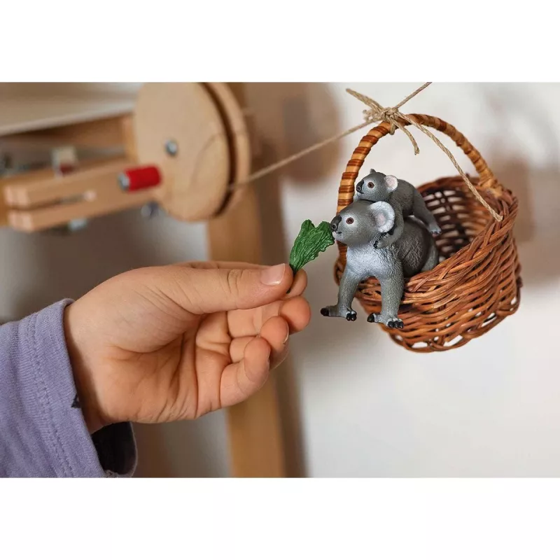Schleich WILD LIFE Koala-moeder met baby 42566 groengrijs