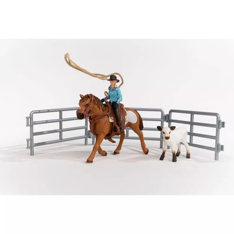 schleich Cowgirl Team Roping Fun, 3 jaar, veelkleurig