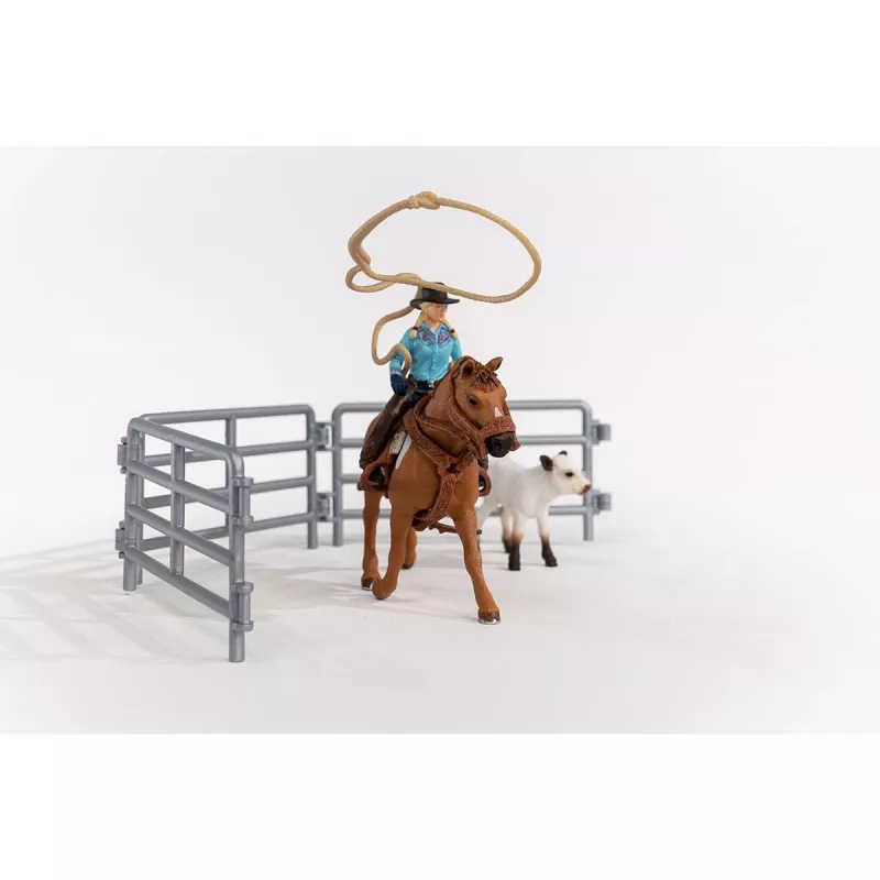 schleich Cowgirl Team Roping Fun, 3 jaar, veelkleurig