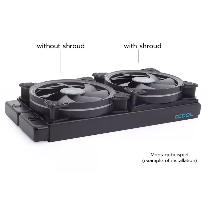 Koelsysteem Alphacool 24831 silicone zwart 14cm ventilator
