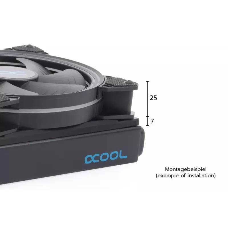 Koelsysteem Alphacool 24831 silicone zwart 14cm ventilator