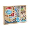 Melissa & Doug verjaardagstaart – houten speelgoedvoedsel met mengbare decoraties en 7 kaarsen