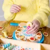 Melissa & Doug verjaardagstaart – houten speelgoedvoedsel met mengbare decoraties en 7 kaarsen