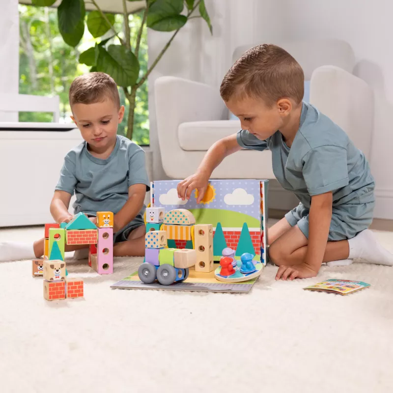 Melissa & Doug MDT BBN Blockables Town Pyst GML, 2 jaar, 73 stuks, kunststof, hout