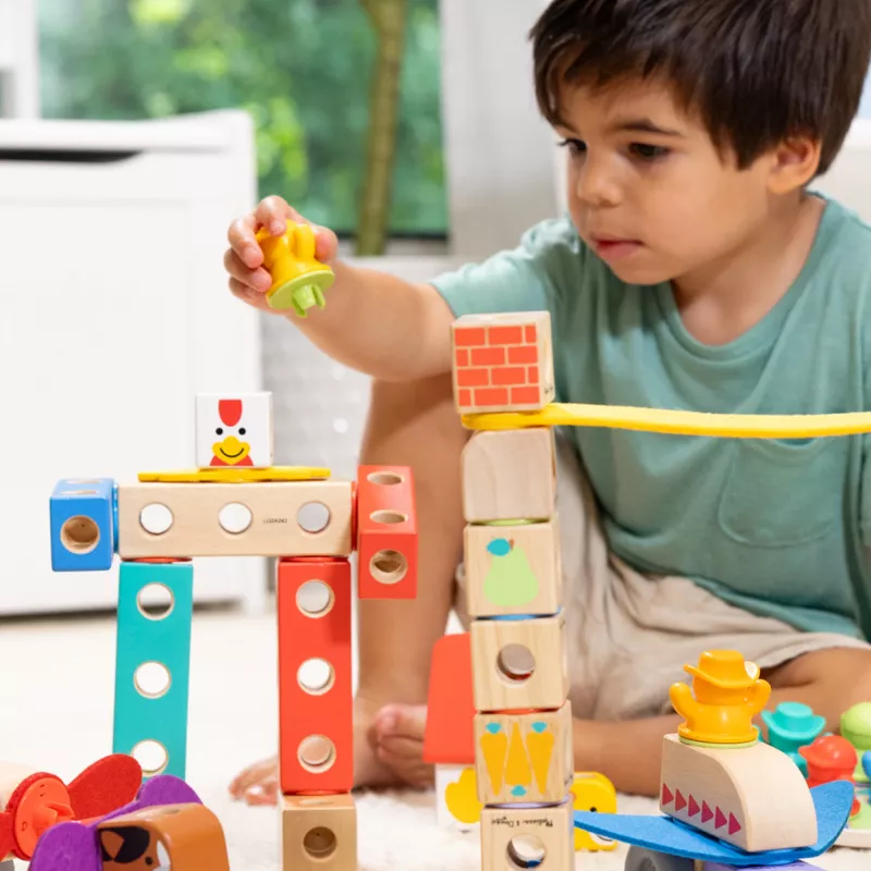 Melissa & Doug MDT BBN Blockables Town Pyst GML, 2 jaar, 73 stuks, kunststof, hout