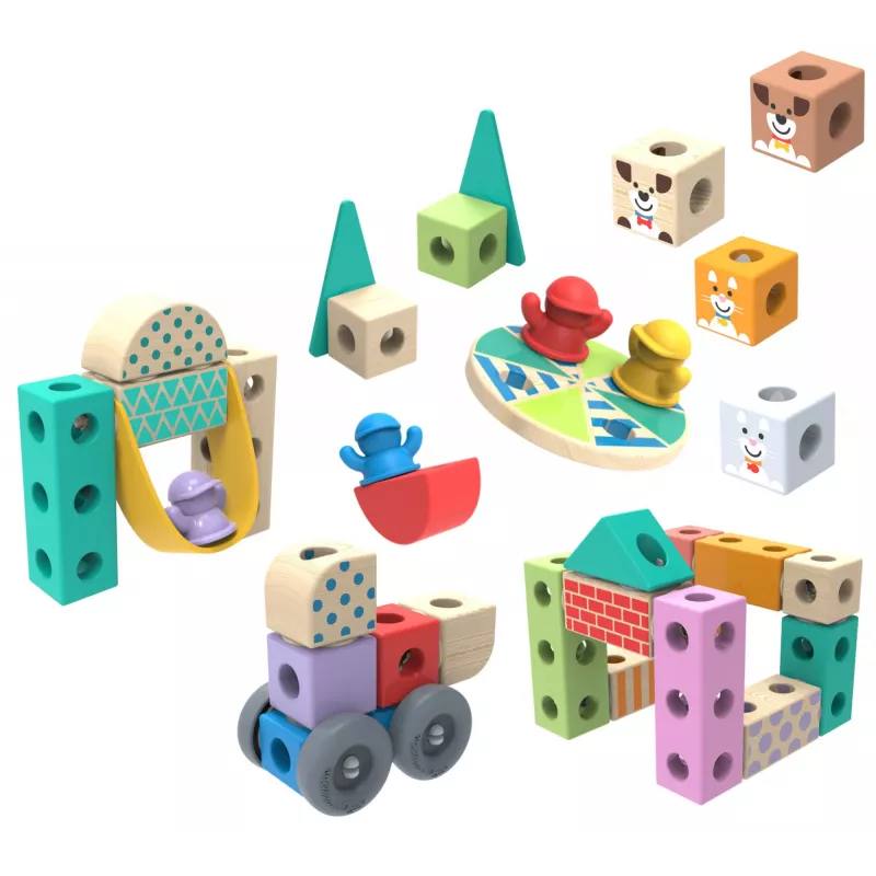 Melissa & Doug MDT BBN Blockables Town Pyst GML, 2 jaar, 73 stuks, kunststof, hout