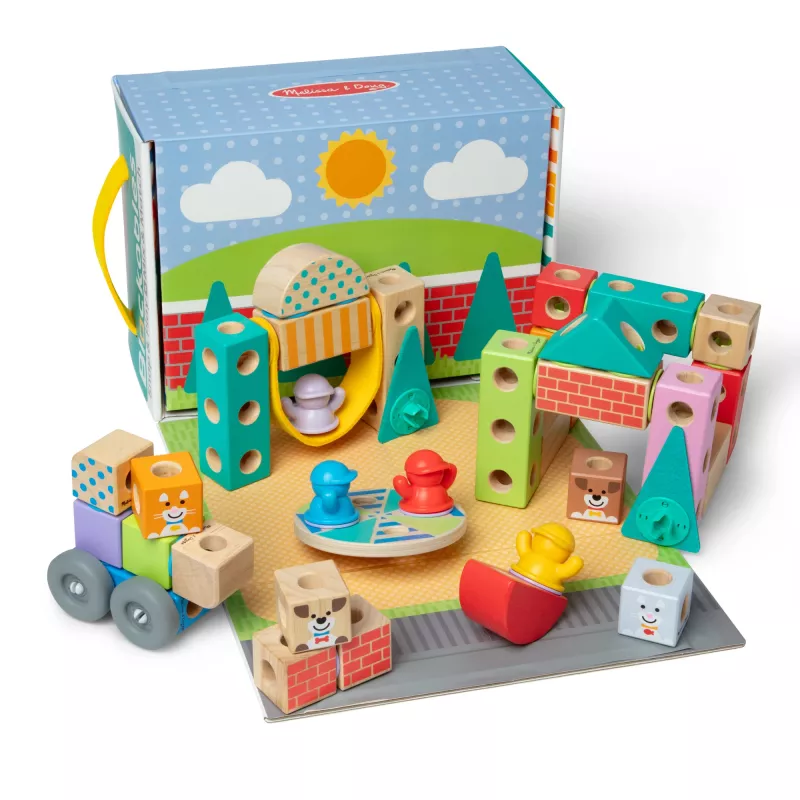 Melissa & Doug MDT BBN Blockables Town Pyst GML, 2 jaar, 73 stuks, kunststof, hout