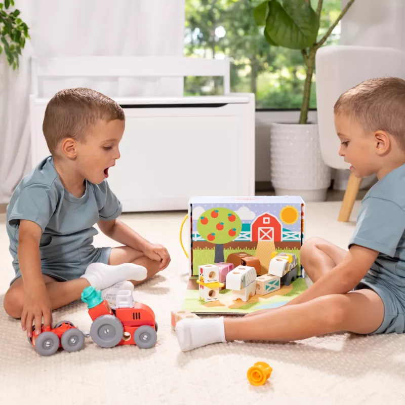 Melissa & Doug MDT BBN Blockables Farm GML, 2 jaar, 56 stuks, kunststof, hout