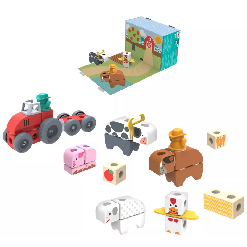 Melissa & Doug MDT BBN Blockables Farm GML, 2 jaar, 56 stuks, kunststof, hout