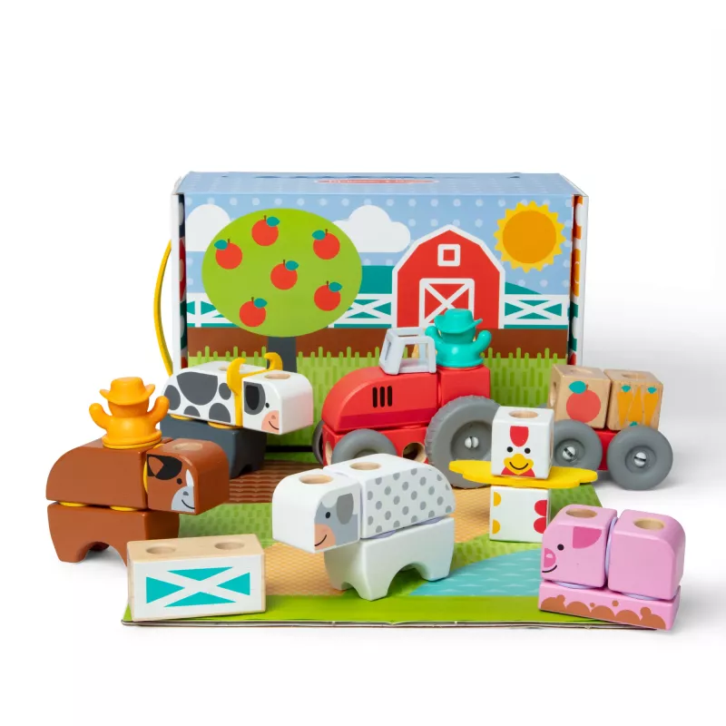 Melissa & Doug MDT BBN Blockables Farm GML, 2 jaar, 56 stuks, kunststof, hout