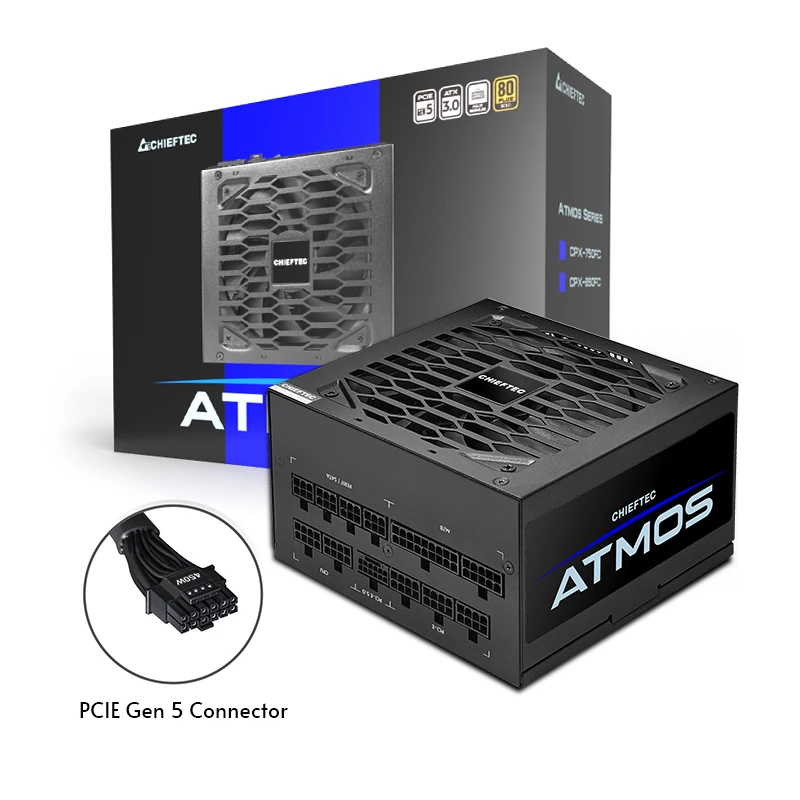 Chieftec Atmos voeding 850 W 20+4-pins ATX ATX zwart