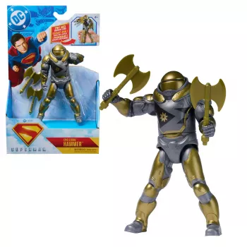 Actiefiguur Superman Hammer of Boravia 6 inch, filmstijl, inclusief 2 accessoires, goud/grijs