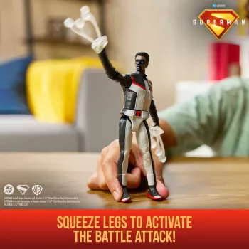DC Comics, SUPERMAN, Mr. Terrific, Epic Strike actiefiguur, 15 cm groot, authentiek filmdesign, inclusief 2 accessoires, speelgoed voor jongens en meisjes vanaf 4 jaar