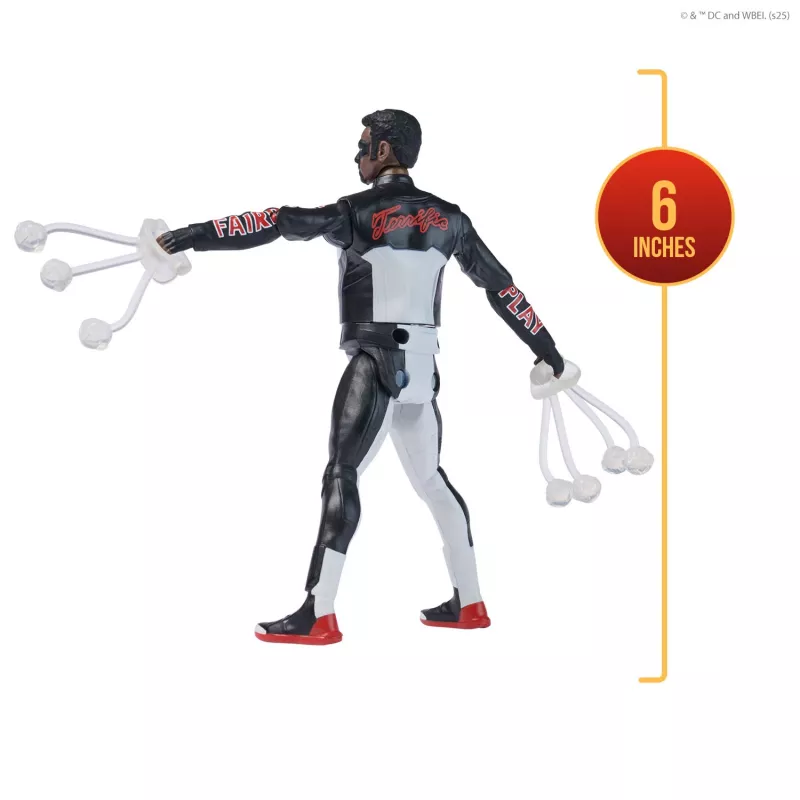DC Comics, SUPERMAN, Mr. Terrific, Epic Strike actiefiguur, 15 cm groot, authentiek filmdesign, inclusief 2 accessoires, speelgoed voor jongens en meisjes vanaf 4 jaar