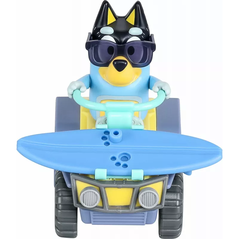 Moose Toys Bluey S9 figuur & voertuigset strandquad met Bandit
