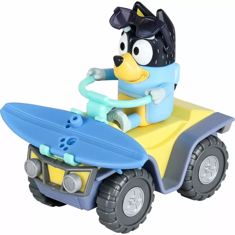 Moose Toys Bluey S9 figuur & voertuigset strandquad met Bandit