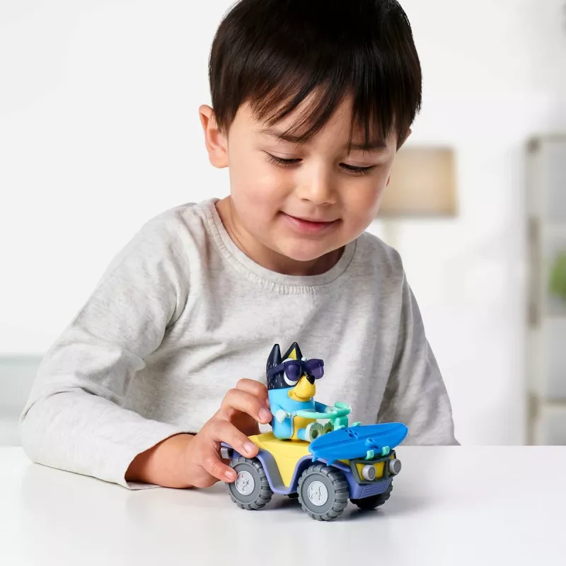 Moose Toys Bluey S9 figuur & voertuigset strandquad met Bandit