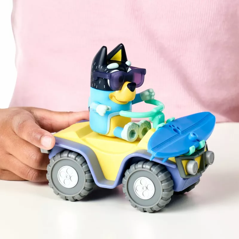 Moose Toys Bluey S9 figuur & voertuigset strandquad met Bandit