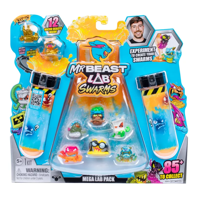 Moose Toys MrBeast Lab Swarms II Atomic 12-pack, 5 jaar, Meerkleurig