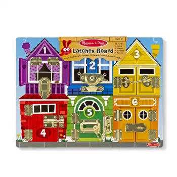 Melissa & Doug MDT MSK Latches Board Display GML, 3 jaar, Hout, Meerkleurig