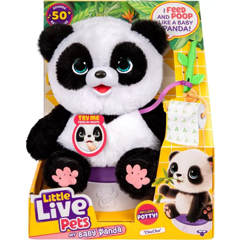 Moose Toys Little Live Pets My Baby Panda Chuchu, Speelgoedpanda, 4 jaar, Interactief, Met Geluid, AA