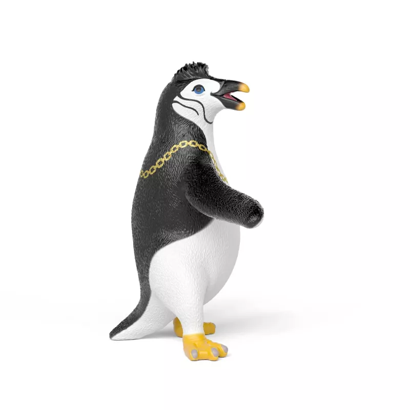 schleich Juri de pinguïn met ketting, 3 jaar, veelkleurig, kunststof