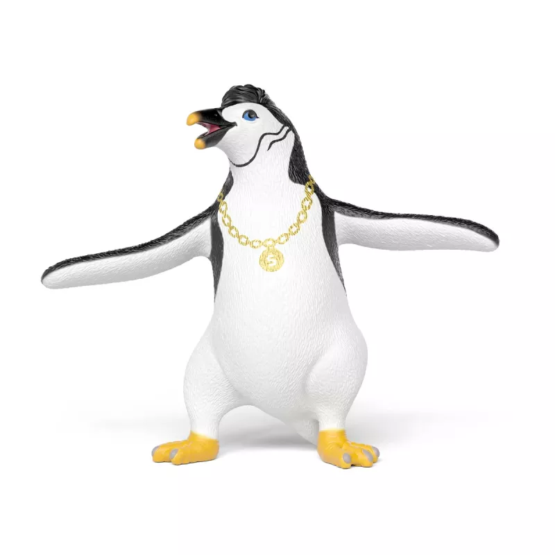 schleich Juri de pinguïn met ketting, 3 jaar, veelkleurig, kunststof