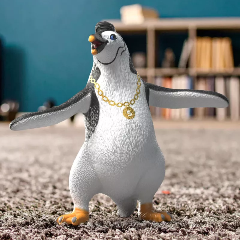 schleich Juri de pinguïn met ketting, 3 jaar, veelkleurig, kunststof