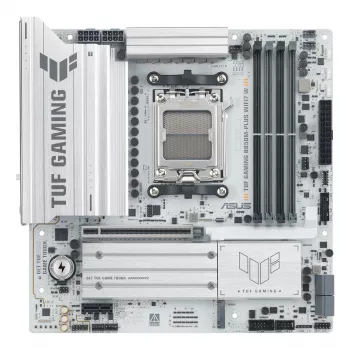Moederbord ASUS TUF GAMING B850M-PLUS WIFI7 W, AMD B850, socket AM5, micro ATX, DDR5, 4×DIMM, tot 256 GB, Wi‑Fi 7, 2,5Gb ethernet