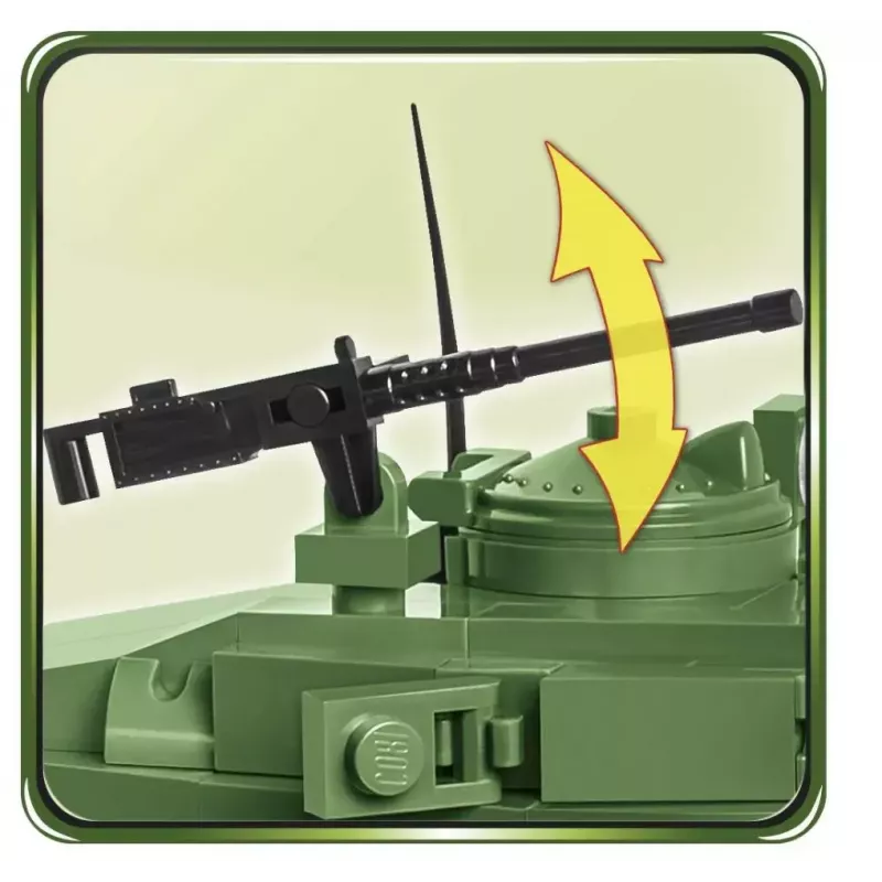 Bouwstenen tank Cobi M24 Chaffee model op schaal 1:35, Cobi-2543