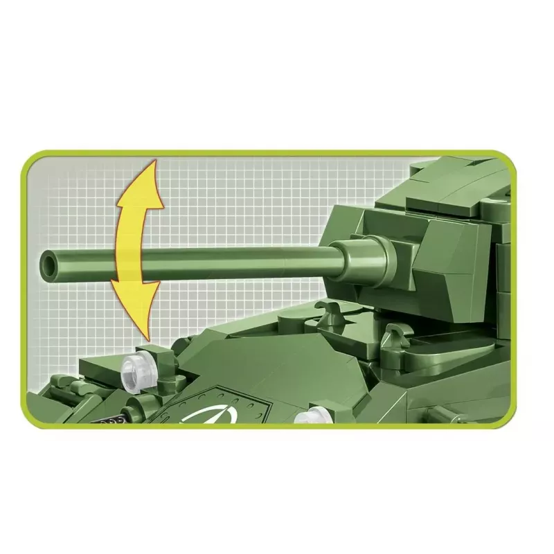Bouwstenen tank Cobi M24 Chaffee model op schaal 1:35, Cobi-2543