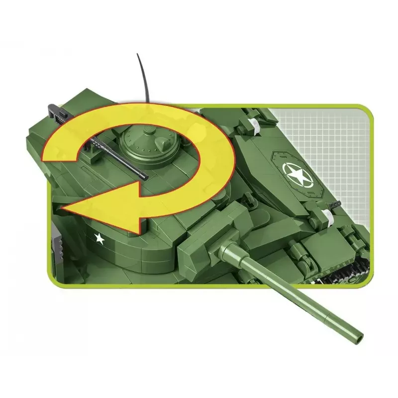 Bouwstenen tank Cobi M24 Chaffee model op schaal 1:35, Cobi-2543
