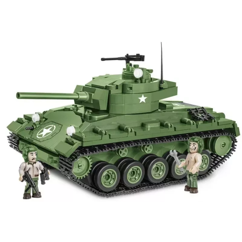 Bouwstenen tank Cobi M24 Chaffee model op schaal 1:35, Cobi-2543