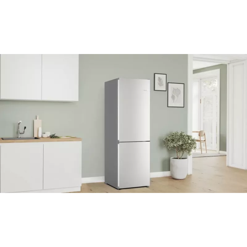 Bosch Serie 4 KGN362LAF koel-vriescombinatie vrijstaand 321 L metallic