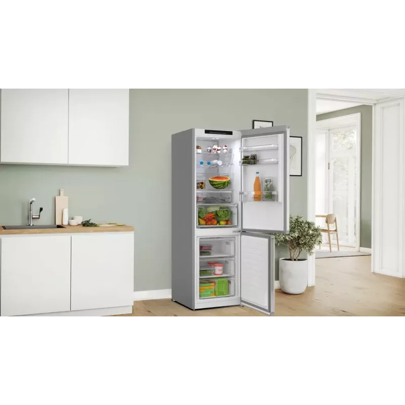 Bosch Serie 4 KGN362LAF koel-vriescombinatie vrijstaand 321 L metallic