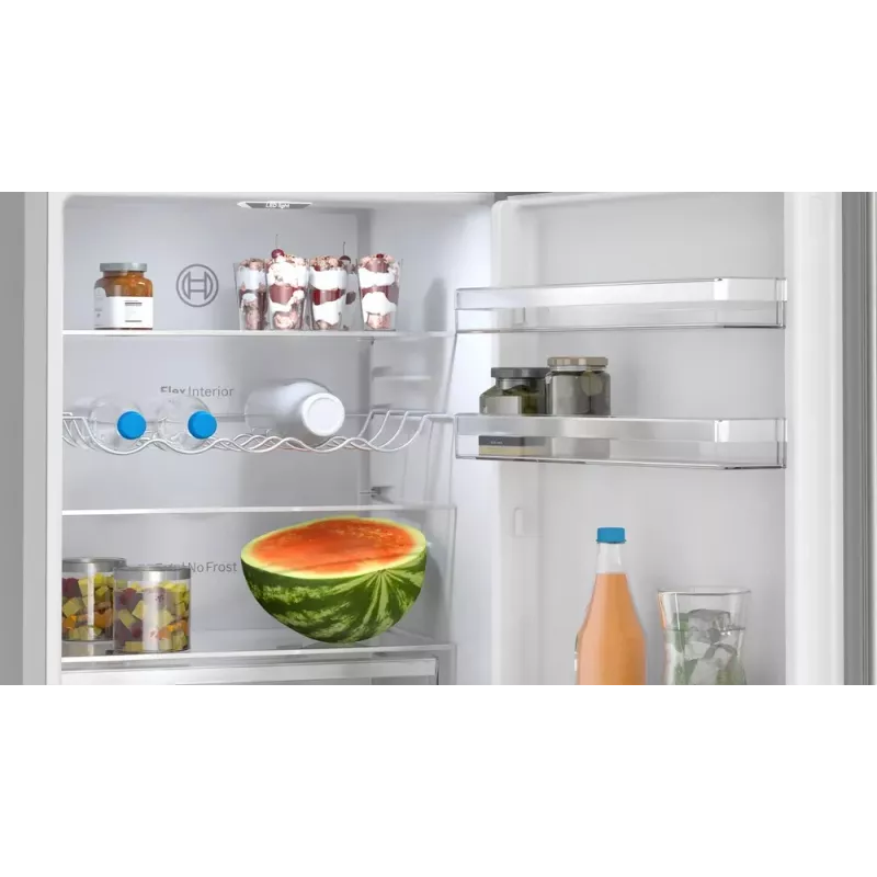 Bosch Serie 4 KGN362LAF koel-vriescombinatie vrijstaand 321 L metallic