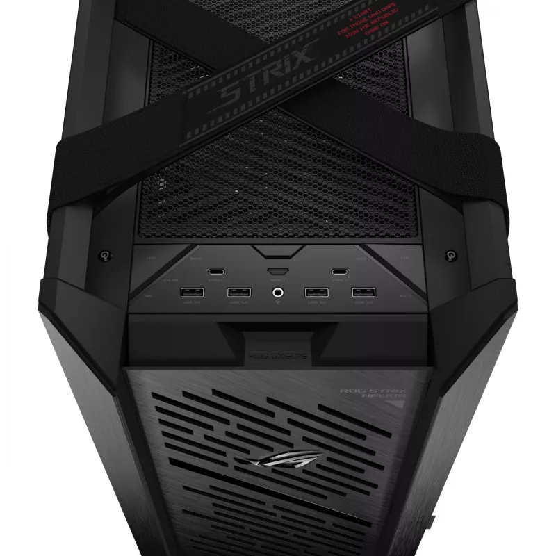 ASUS ROG Strix Helios II GX601S pc-behuizing, Midi Tower, E-ATX, gehard glas, Aura Sync RGB, 4 x 140 mm-ventilatoren, USB-C, zwart