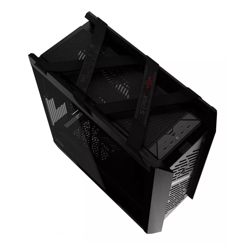 ASUS ROG Strix Helios II GX601S pc-behuizing, Midi Tower, E-ATX, gehard glas, Aura Sync RGB, 4 x 140 mm-ventilatoren, USB-C, zwart