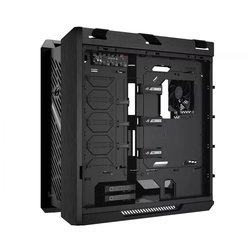 ASUS ROG Strix Helios II GX601S pc-behuizing, Midi Tower, E-ATX, gehard glas, Aura Sync RGB, 4 x 140 mm-ventilatoren, USB-C, zwart