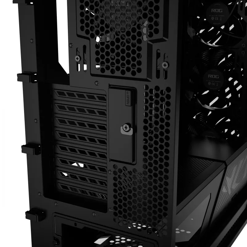 ASUS ROG Strix Helios II GX601S pc-behuizing, Midi Tower, E-ATX, gehard glas, Aura Sync RGB, 4 x 140 mm-ventilatoren, USB-C, zwart