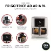 Ariete 4630/03 heteluchtfriteuse, 9 l, 1500 W, capaciteit van 3,5 kg, tot 200 °C, touchbediening, wit