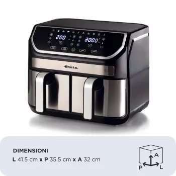 Heteluchtfriteuse Ariete 4625/00 9 L 2100 W zwart zilver