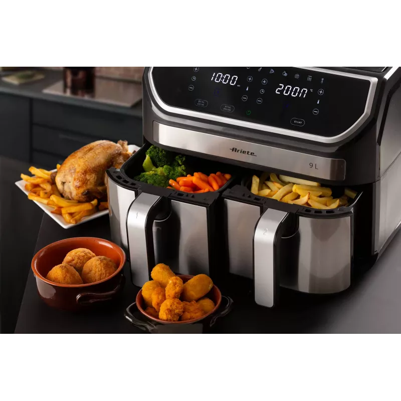 Heteluchtfriteuse Ariete 4625/00 9 L 2100 W zwart zilver