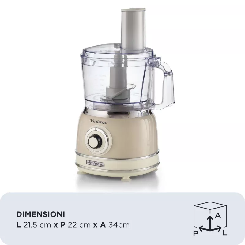 Ariete Vintage Line 1781/03 keukenmachine 1000 W 2,1 L beige
